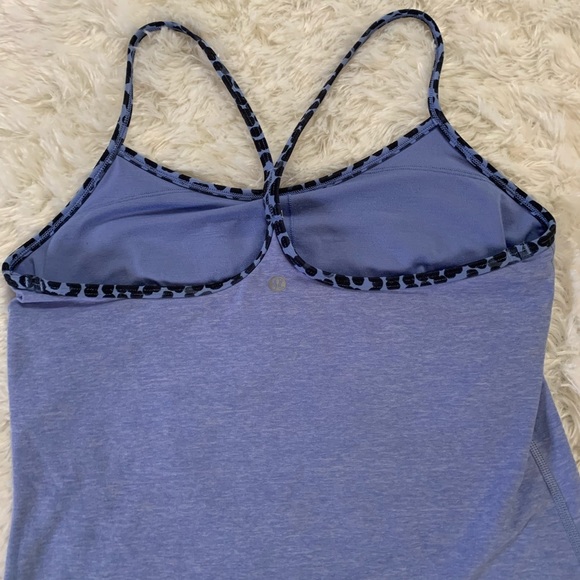 Blue Lululemon Tank with Leopard Print Straps - Picture 3 of 5
